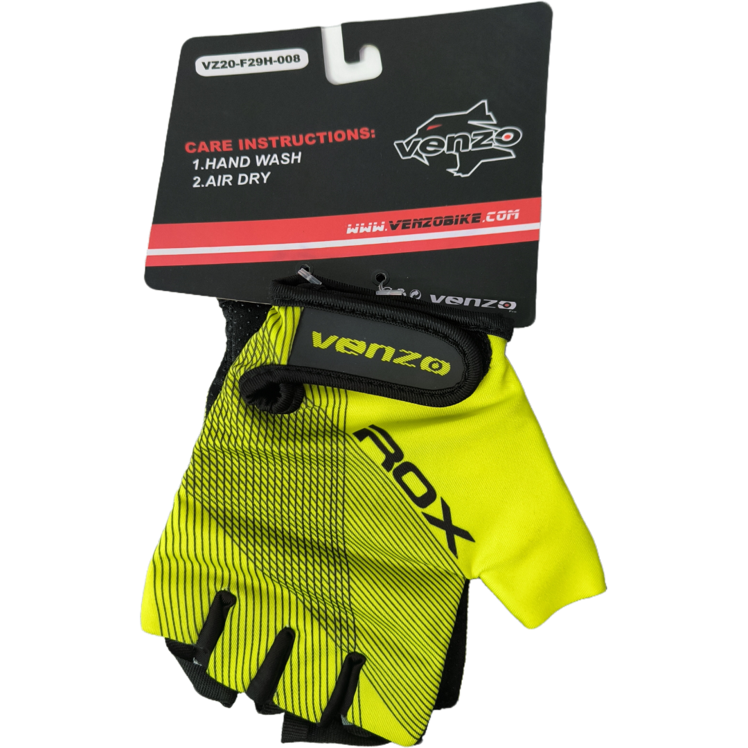 208.png GUANTES VENZO ROX LYCAR D/CORTO AMARILLO XL - Imagen 1