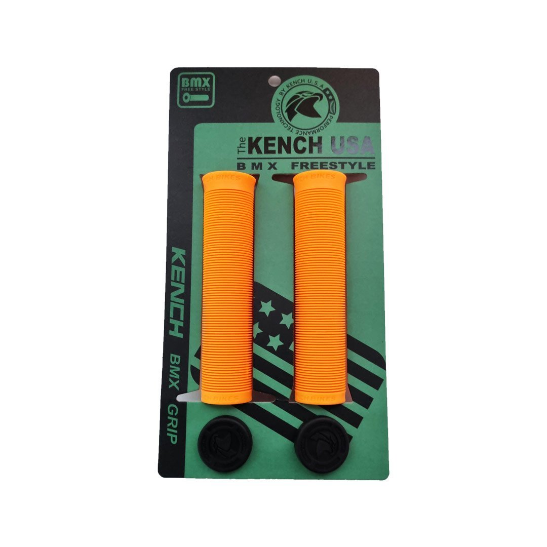 IM07639.jpg PUÑO BMX GOMA 22MMX135MM 120 GRS NARANJO - Imagen 1