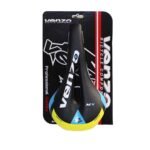 ASIENTO MX MTB NEGRO/AMARILLO/AZUL VENZO CUERO SINTETICO - Imagen 2