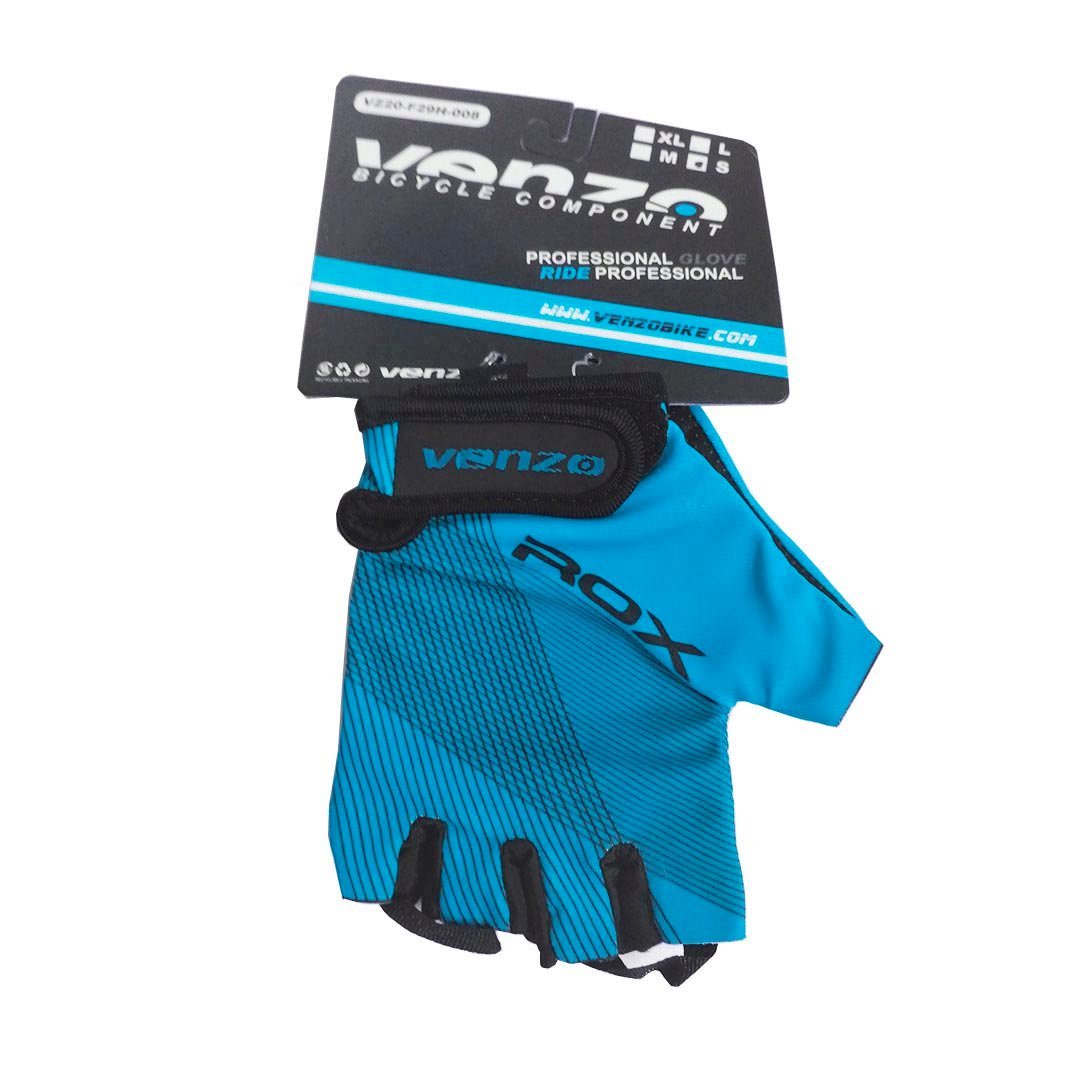 IM08612.jpg GUANTES VENZO ROX LYCAR D/CORTO AZUL S - Imagen 1