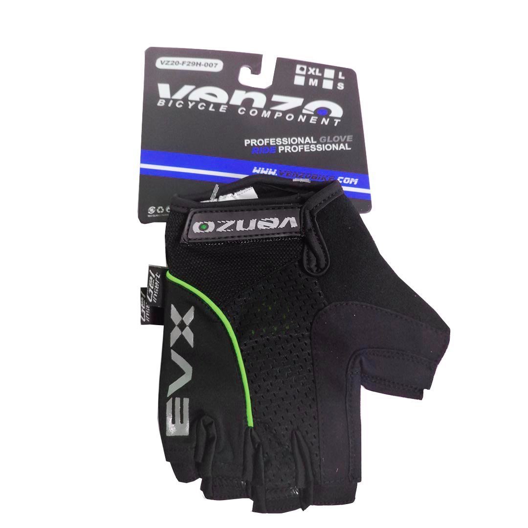 IM08631.jpg GUANTES VENZO EVX D/CORTO MALLA VERDE XL - Imagen 1