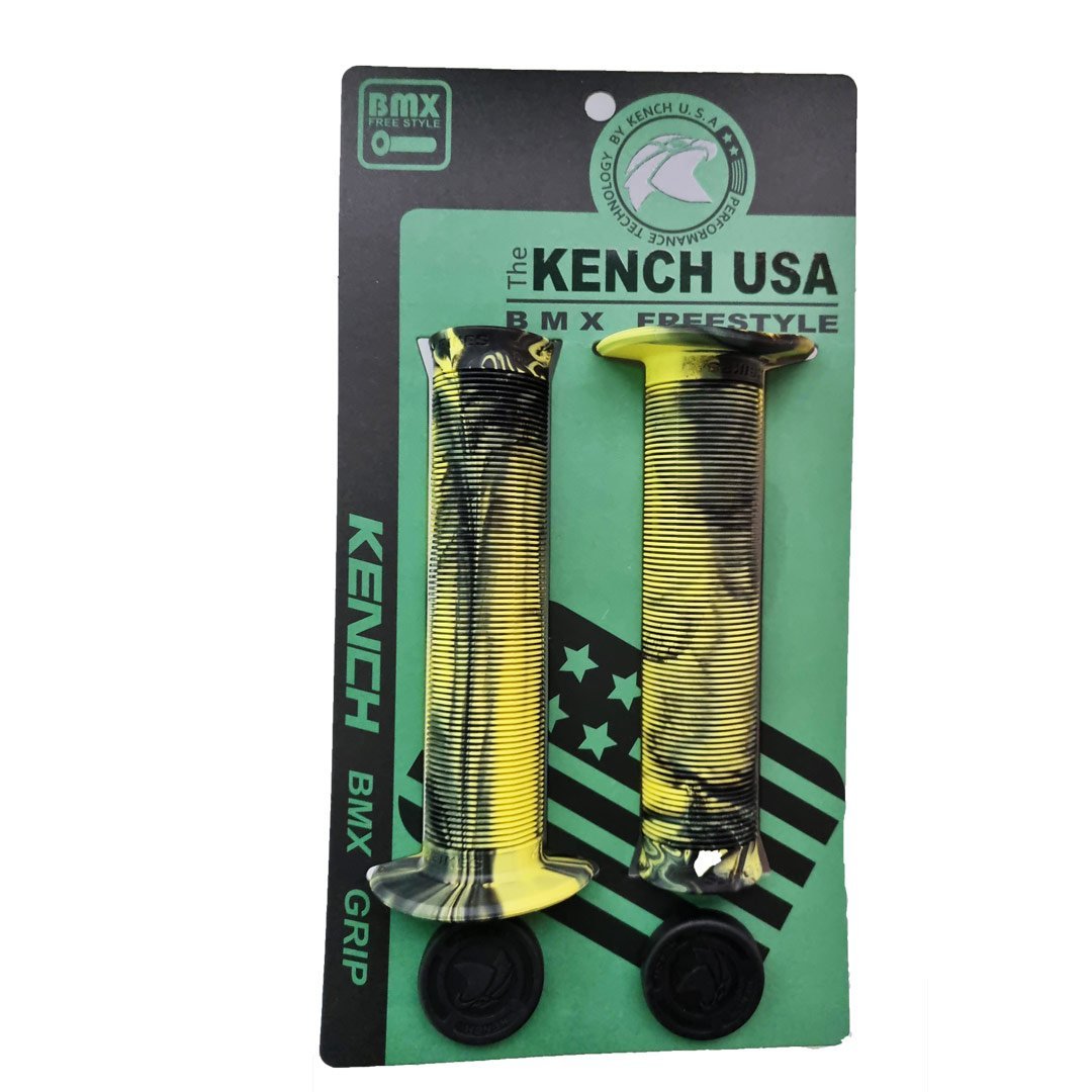 IM08811.jpg PUÑO BMX GOMA MIX 22MMX140MM 138 GRS AMARILLO - Imagen 1