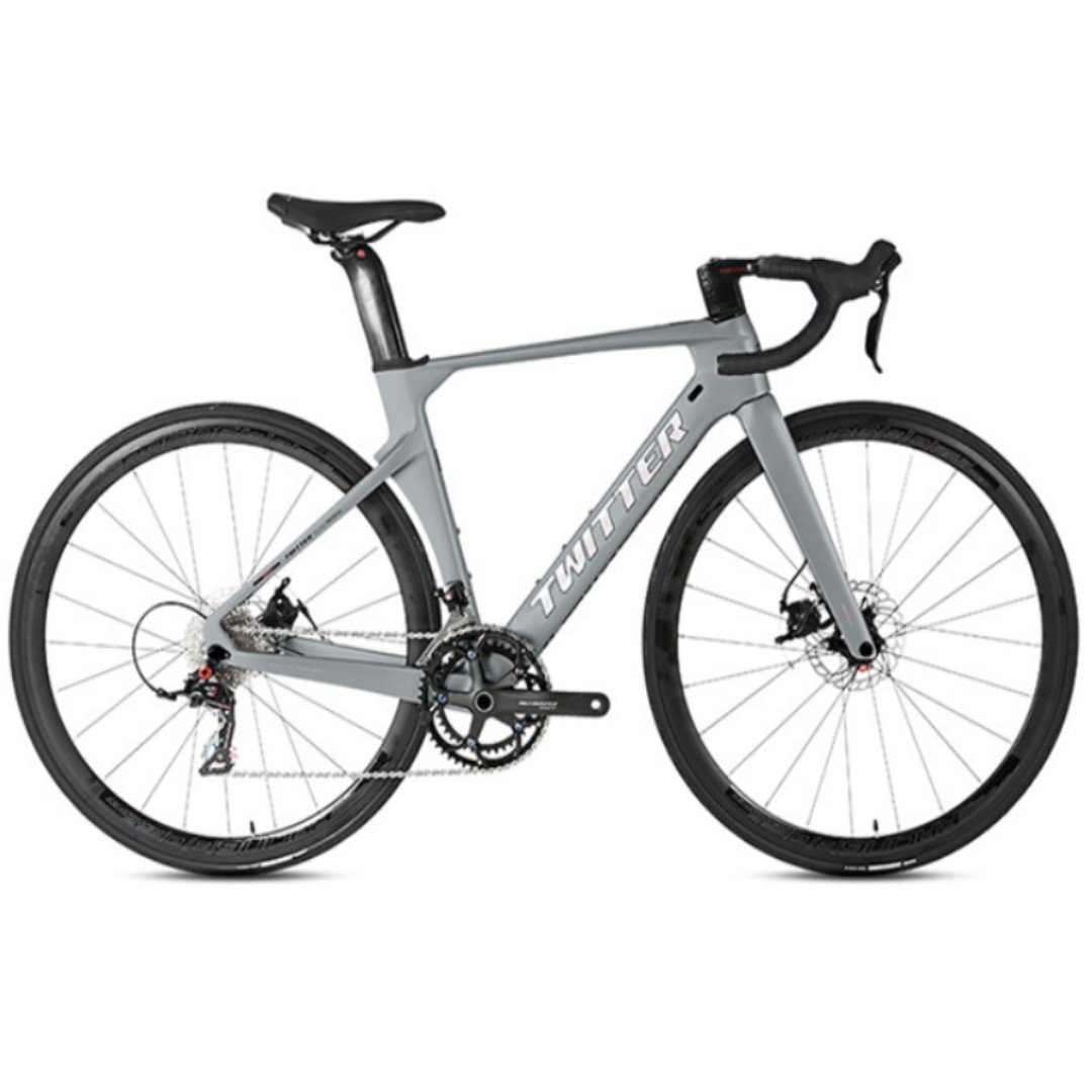 R10-GRIS-CLARO.jpg BICICLETA TWITTER RUTA R10 700 RIVAL CARBONO 22S GRIS CLARO - Imagen 1