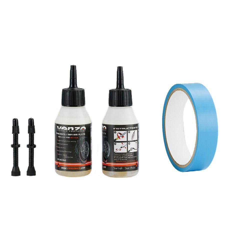 TUBELESS-VZ-F34-001.jpg SELLADOR DE NEUMATICOD LIQUIDO KIT VENZO TUBELESS - Imagen 1