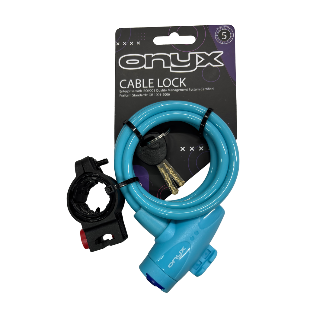 im09455 CABLE LOCK TY582 8X1000MM AZUL ONYX PACKING - Imagen 1