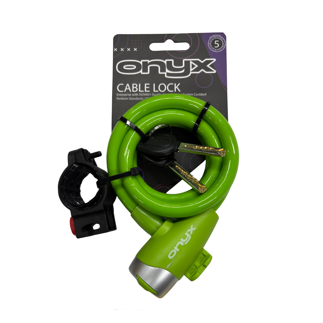 im09457 CABLE LOCK 12X1000MM VERDE ONYX PACKING - Imagen 1
